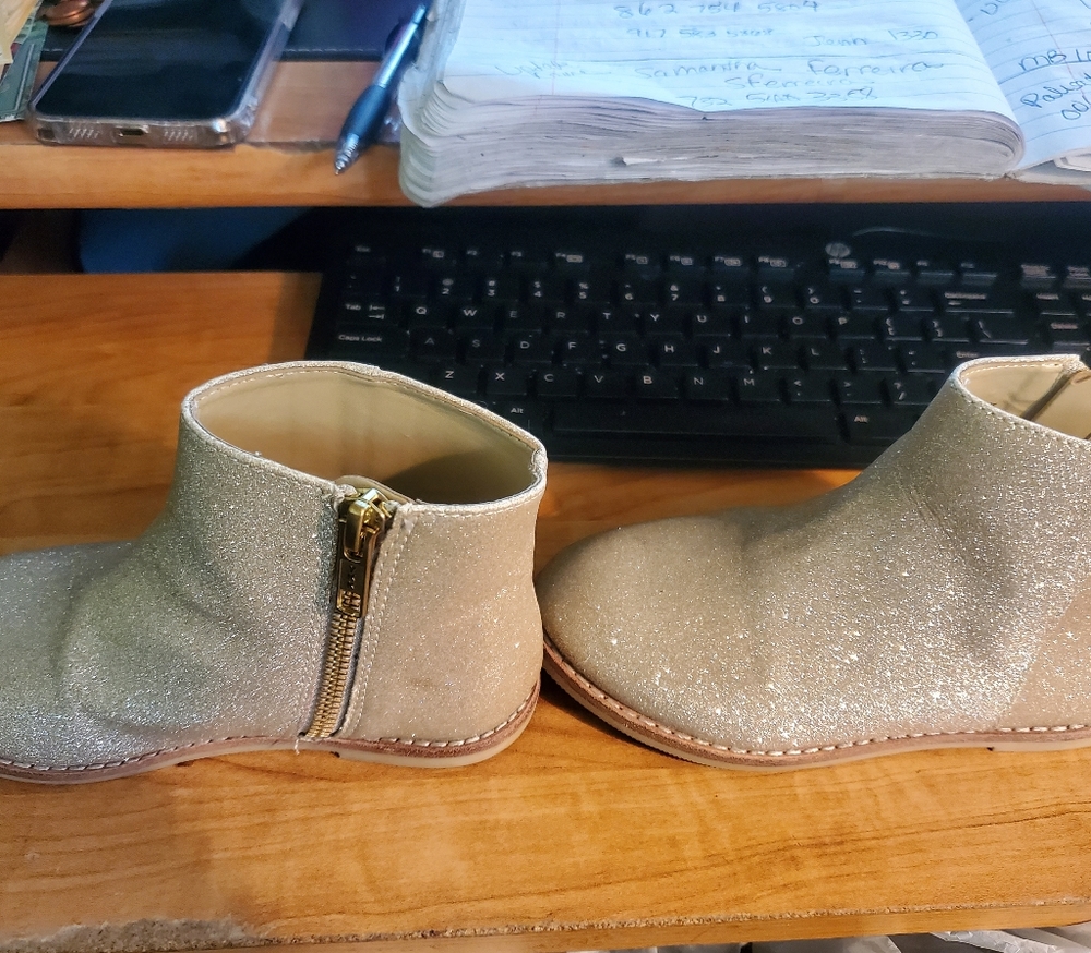 Janie and Jack girl booties Size 10